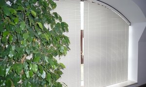 Žaluzie K-design na obloukové okna